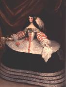 Miranda, Juan Carreno de, Portrait of a lady with a lapdog and pistol